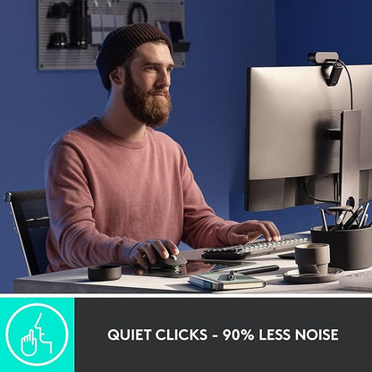 Logitech MX Master 3S - Wireless Performance Mouse with Ultra-Fast Scrolling, Ergo, 8K DPI, Track on Glass, Quiet Clicks, USB-C, Bluetooth, Windows, Linux, Chrome (Black)