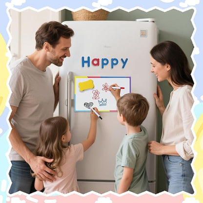 LOVESTOWN Magnetic Alphabet Letters Kit for Kids, Double Sided Magnetic Board with Storage Box, Educational Learning Toys for Preschool Classroom and Home, 234 Pieces (Pack of 2)