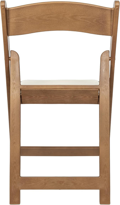 Flash Furniture Hercules Folding Resin– 2 Pack 800LB Weight Capacity Event Chair, Set of 2, Chestnut