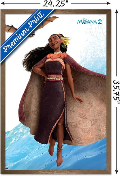 Trends International Disney Moana 2 - Matangi Wall Poster, 34L x 22.4W, Bronze Framed Version