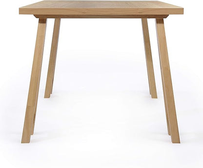 Christopher Knight Home Benson Mid-Century Modern 7 Piece Dining Set, Green Tea and Natural Oak
