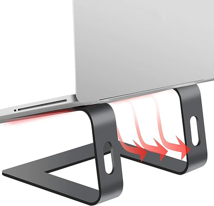 Orionstar Laptop Stand Portable Aluminum Laptop Riser Compatible with Mac MacBook Air Pro 10 to 15.6 Inch Notebook Computer, Detachable Ergonomic Elevator Holder, Space Grey
