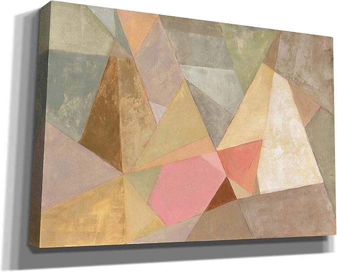 Epic Graffiti 'Geometric Abstract' by Silvia Vassileva, Canvas Wall Art, 18"x12"