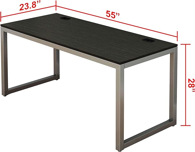 SHW 55-Inch Commercial-Grade Office Computer Desk, Espresso