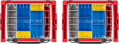 TEKTON 6-Drawer Rolling Stack with Shallow Tool Box (L-BOXX 1) and Organizer Bins | OLB99204