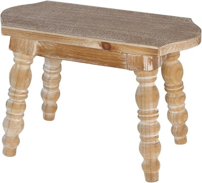 Wooden Bathroom Wood Foot Stool for Adults Kids, Bedside Step Planter Stool for Kitchen(Natural)