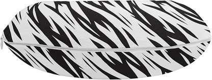 Ambesonne Zebra Print Travel Pillow Neck Rest, Exotic Savanna Inspired Animal Skin Diagonal and Wavy Illustration, Memory Foam Traveling Accessory for Airplane and Car, 12", Charcoal Grey