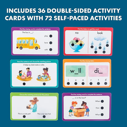 Educational Insights Hot Dots® Sight Words Card Set - Learn to Read Activities for Kids, Includes 26 Double-Sided Cards, Reading Games, Reading Tools, Gift for Ages 4+