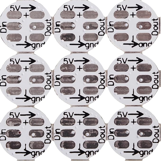 BTF-LIGHTING WS2812B 100PCS 5050SMD Individually Addressable Smart RGB LED Pixel for Arduino Single 1-led RGB LED Module Pixels Color Light White PCB Only DC5V Christmas(No Adapter or Controller)