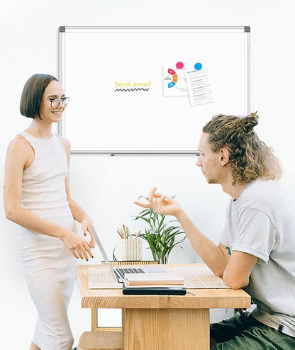 3 Pack Double-Sided Magnetic Whiteboard, 36" x 24" Dry Erase Board, Aluminum Frame White Board for Wall, Hanging Mounting White Board Dry Erase Marker Board for Office, School, Home