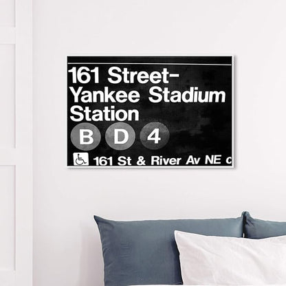 Cities and Skylines Framed Wall Art Canvas Prints 'Yankee Stadium' United States Cities