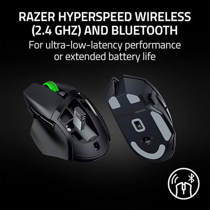 Razer Basilisk V3 X HyperSpeed Gaming Mouse - Optical - Wireless - Bluetooth/Radio Frequency - 2.40 GHz - Black - USB - 18000 dpi - 7 Button(s) - 7 Programmable Button(s) - Right-handed - 1 x AA Batte