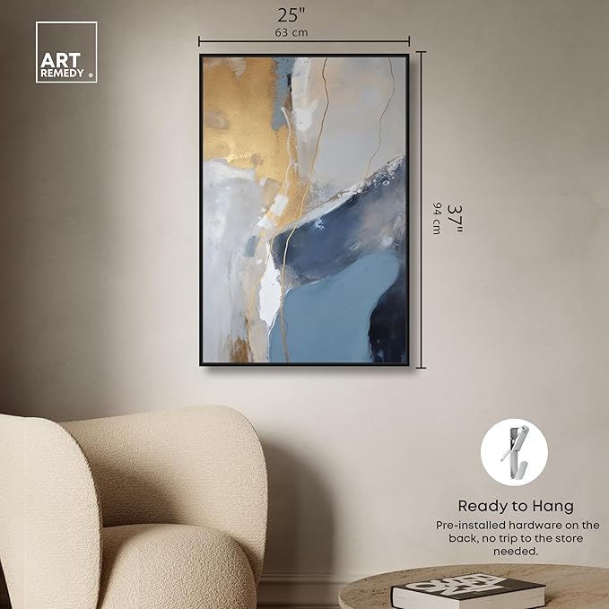 Art Remedy This Close Canvas Timeless Abstract Wall Art, Black Frame, 24" x 36"