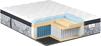 Kingsdown Cushion Firm Euro Pillow Top Hybrid King Mattress Cooling Gel Memory Foam Layer Multi-Layered Motion Isolation Cool Sleep Quilted Top Luxury Mattresses, 15-inch, Passions Engleson