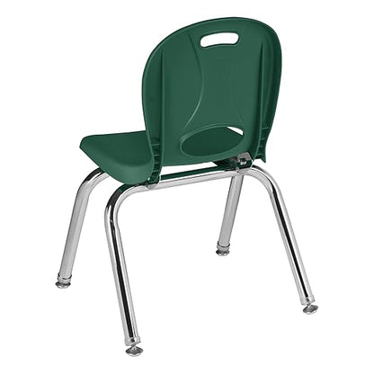 Learniture Structure Series School Chairs, 14" Seat Height, Green, LNT-114-CSW-GN (Pack of 4)
