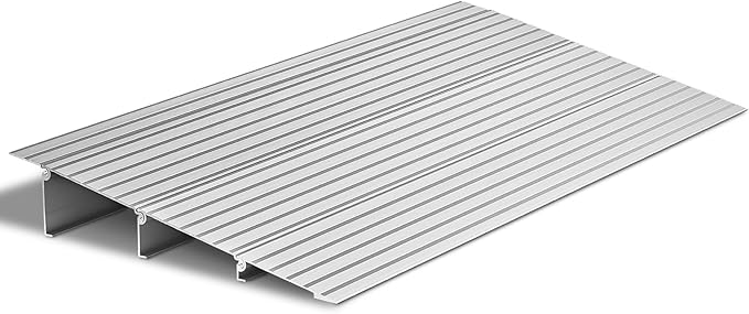 VEVOR Door Threshold Ramp 3‘’ Rise Aluminum Alloy Threshold Ramp Rated 800 lbs Load Capacity, Handicap Ramps for Home Steps for Wheelchair, Scooters, Power Chairs, Walkers, Bicycle, Tricycle