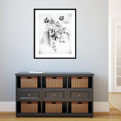 Amanti Art Framed Wall Art Print 33x28 Natural Floral Veil by Teis Albers, Nature Wall Art, Modern Contemporary Decor, Large Poster Painting Artwork for Living Room, Bedroom, Bathroom, Kitchen,