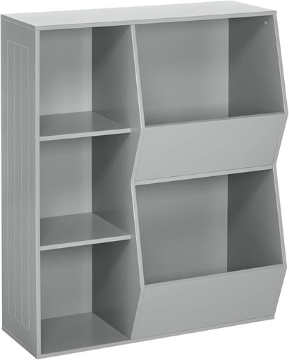RiverRidge 02-147 Floor Cabinet, Gray & 2 Pc Storage, Red Folding Bin, 2 Piece