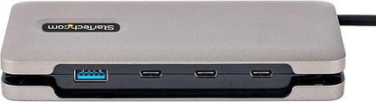 StarTech.com 4-Port USB-C Hub - 1x USB-A & 3X USB-C Ports - USB 3.2 Gen 2 (10Gbps) - Bus Powered - USB Type C Hub w/ 12.6in/32cm Wrap-Around Cable - Portable USB-C to USB-A Hub/Splitter (HB31CM1A3CB)