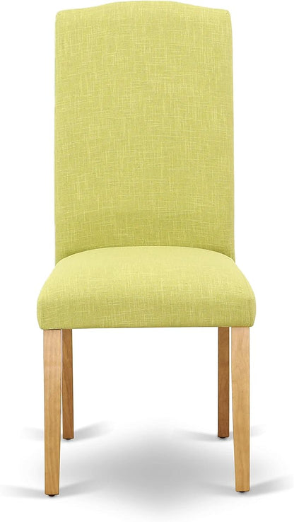 East West Furniture OXEN3-OAK-07 3 Piece Dining Table Set for Small Spaces Contains a Square Dining Room Table and 2 Limelight Linen Fabric Parsons Chairs, 36x36 Inch, Oak