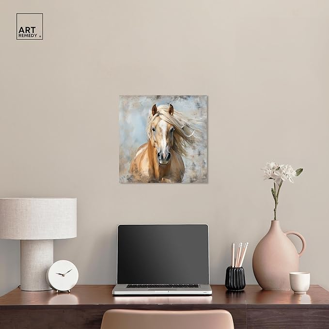 Art Remedy Rustic Rider Canvas Horse Wall Art, Gallery Wrapped, 16" x 16"