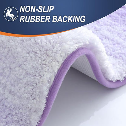 OLANLY Bathroom Rugs Mat 30x20, Extra Soft Absorbent Microfiber Bath Rugs, Rubber Backing, Quick Dry, Machine Washable Bath Mat for Bathroom Floor, Tub and Shower, Home Decor Accessories, Light Purple
