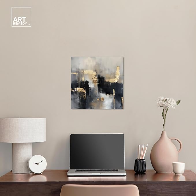 Art Remedy Daring Canvas Colorful Abstract Wall Art, Gallery Wrapped, 16" x 16"