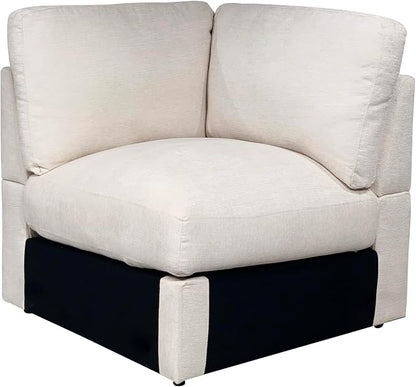 146" Convertible Sectional Sofa Couch,8 Seat Modular Living Room Furniture Sets with 2 Pillows & Ottoman,Chenille Upholstered Cloud Couches,Oversized L-Shaped Comfy Sofas,for Living Room,Beige