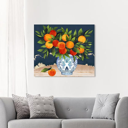 The Oliver Gal Artist Co. Food and Cuisine Wall Art Canvas Prints 'Fruits and Porcelain' Fruits