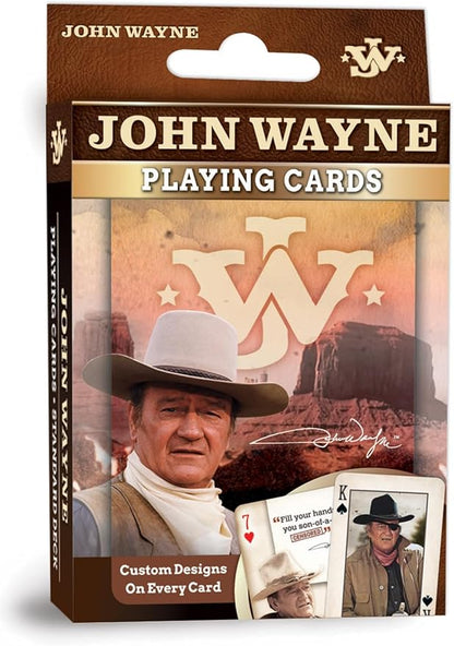 MasterPieces Family Games - John Wayne Playing Cards - Officially Licensed Playing Card Deck for Adults, Kids, and Family