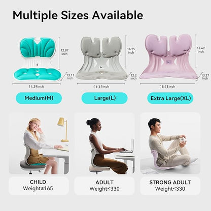 BKT Seat Cushion Chair Ergonomic Office Chair Cushions Lumbar Support for Seat Pillow Ideal for Students Office Workers Nursing Mothers Long Sitting Outdoor Fishing Floor