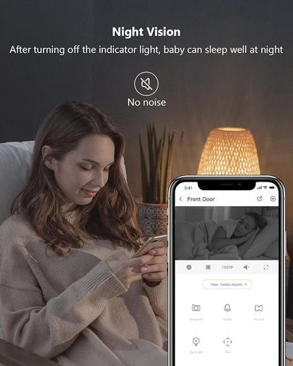 Imou 360° Security Camera Indoor with AI Human/Motion/Sound Detection, WiFi Camera Indoor Wireless 1080P for Pet/Dog/Baby, Smart Tracking, Siren, Night Vision, 2-Way Audio, Works with Alexa, 2 Pack