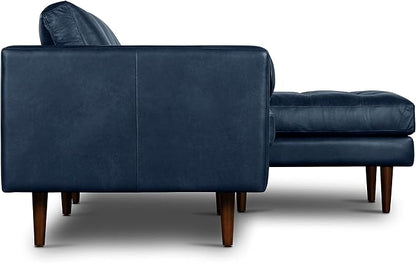 POLY & BARK Napa Furniture, Right Facing Sectional Sofa, Midnight Blue