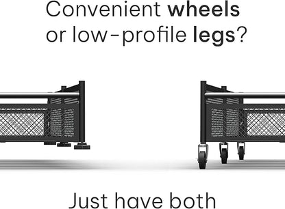 Under Bed Storage with Wheels – XXL 65L Metal Frame Rolling Bin & Shoe Organizer, Large Container 31.5"x23.6" – Ideal for Toys, Bedding & Clothes
