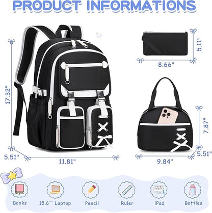 Kids Backpacks for Girls Teens Kawaii Bookbag for Elementary Primary Middle High School Daypack