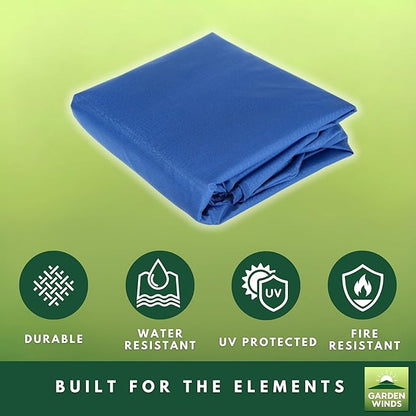 Garden Winds Reinforced Replacement Canopy Top Cover Compatible with A701007300, Pf18259, UB02, PF19302 Phi Villa, Aecojoy, AbcCanopy, Kozyard 15ft Umbrella - Classic Blue, Riplock 350