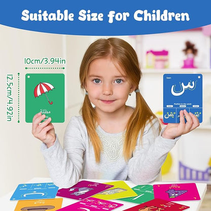 Arabic Alphabet Flash Cards, Learn Arabic Letters for Beginners Adult, Kids, Toddlers, Set of Letter, Sight Word, Color, Shape and Number Flashcard, Preschool Educational Learning Activities