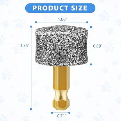 Dog Nail Grinder Wheels Heads Bits, Diamond Grinding Heads Compatible for Casfuy, LOPSIC, YABIFE, Primens, LuckyTail, boomki, and IREDOON -(Premium 6 Packs)