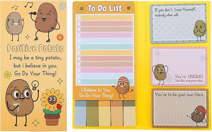QPIXVB Potato Sticky Notes Set,Inspirational Gifts,Cute School Supplies,440 Sheets Sticky Notes,Office Christmas Gifts,Cute Desk Accessories,Potato Writing Memo Pads for Students Home School Supplies