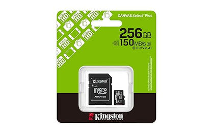 Kingston 256GB Canvas Select Plus microSD Card | Up to 150MB/s | Class 10, UHS-I, U1, V10, A1 | SDCS3/256GB