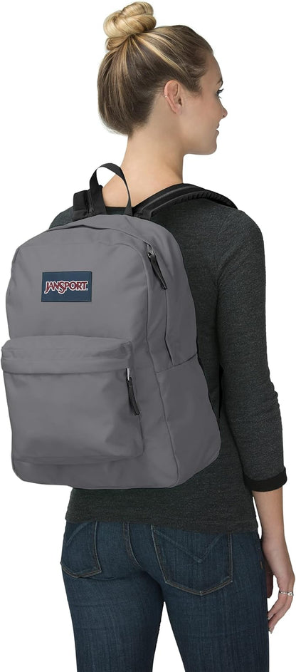 JanSport SuperBreak One Backpacks - Durable, Lightweight Bag with 1 Main Compartment, Front Utility Pocket with Built-in Organizer - Premium Backpack, Graphite Grey