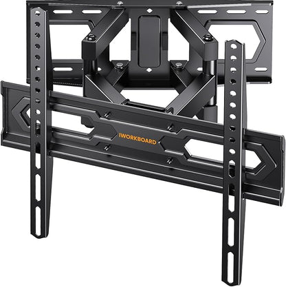 50 55 65 inch Full Motion TV Wall Mount for 32-70 inch TV Bracket, Dual articulating Arms Mount, Tilt Swivel Extension Level, Max VESA 400x400mm, 16" Studs, 110 lbs,Fit Most 40 43 50+ TVs