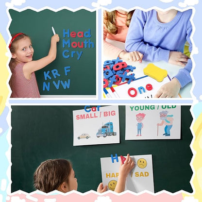 LOVESTOWN Magnetic Alphabet Letters Kit for Kids, Double Sided Magnetic Board with Storage Box, Educational Learning Toys for Preschool Classroom and Home, 234 Pieces (Pack of 2)