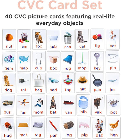 Magnetic Foam Letters for Kids - Classroom Alphabet Letters Kit 284 Pcs with CVC Cards - Montessori ABC Board Magnets