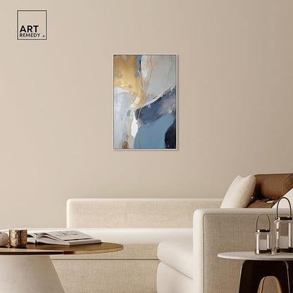 Art Remedy This Close Canvas Timeless Abstract Wall Art, Silver Frame, 24" x 36"