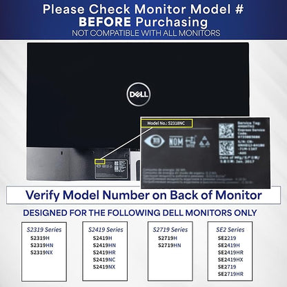 VIVO Quick Attach VESA Adapter Plate Bracket Designed for Dell Monitors S2218, S2318, S2319, S2418, S2419H, S2718, S2719, SE2419H, and More (MOUNT-DLS024)