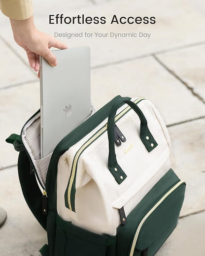 LOVEVOOK Laptop Backpack for Women, 18 Inch Work Business Backpacks Purse With Large Capacity, Waterproof Nurse Bag College Bookbag for School, Waterproof Casual Daypack for Travel