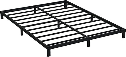 EMODA 6 Inch California King Bed Frames Heavy Duty Metal Cal King Platform with Steel Slats Support, No Box Spring Needed, Noise Free, Black