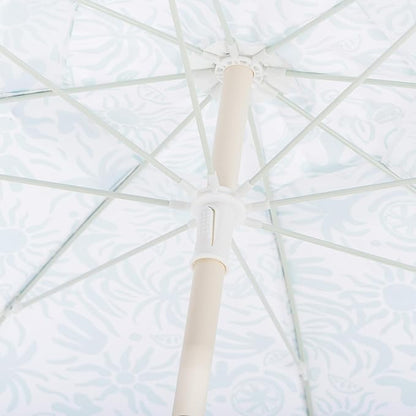 Business & Pleasure Co. Margaritaville Manana Umbrella - 6.5' Beach Umbrella Sand Anchor, 7' Tall Telescopic Aluminum Pole, UPF 50+