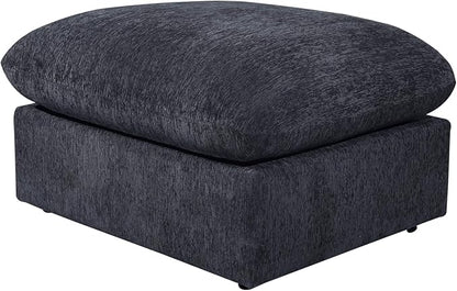 127" Modular Sectional Sofa,Modern Oversized Cloud Couch with Cup Holder&USB Port,7 Seat Convertible L-Shaped Chenille Sofas W/Ottoman,Pillows&Storage Box,Comfy Couches for Living Room,Dark Gray